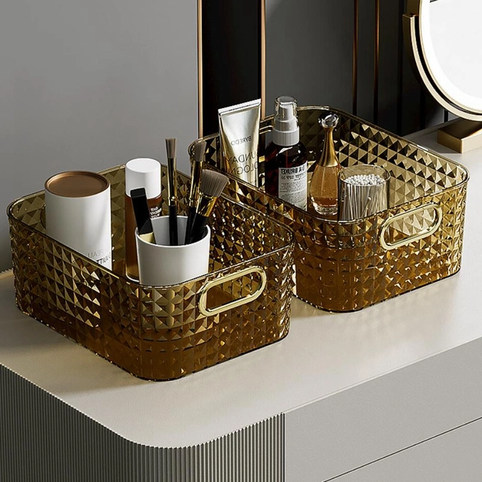 Bathroom Cabinet Storage Organizer Pantry Basket Plastic Box for Fruit Vegetable