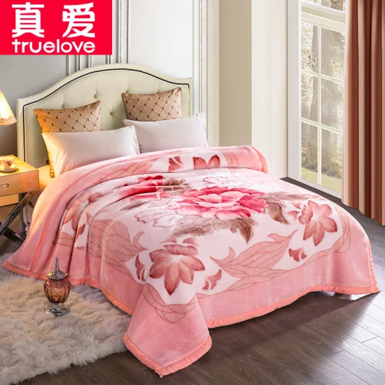 Chine Couverture de vison usine lit polaire en relief polyester doux hiver couverture coréenne Raschel polaire flanelle nuageux jeter Sherpa musulman jeter couverture ensemble de literie